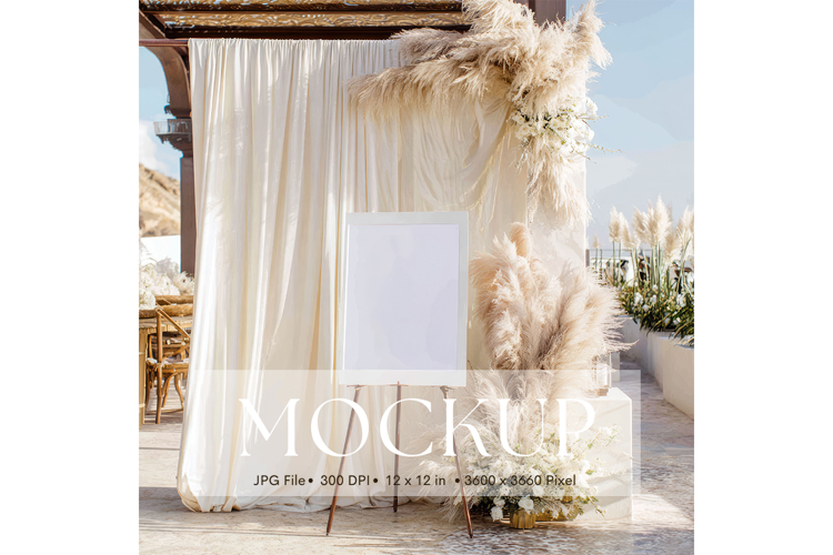 Welcome Sign Mockup Photo Frame Wedding Sign Canvas Mockup33