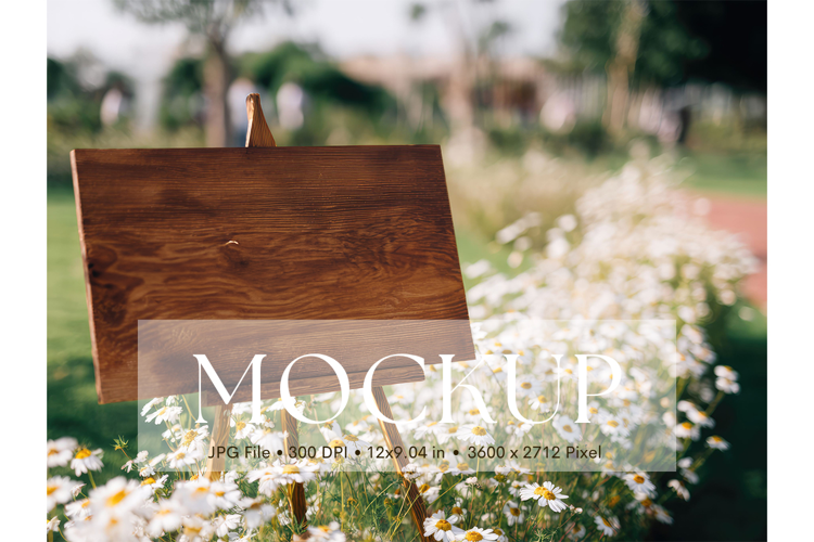 Welcome Sign Mockup Photo Frame Wedding Sign Canvas Mockup