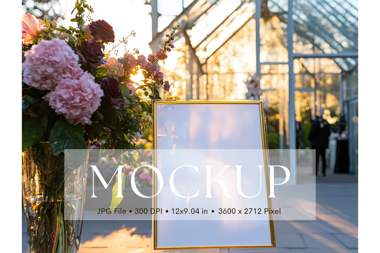 Welcome Sign Mockup Photo Frame Wedding Sign Canvas Mockup