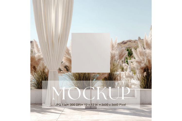 Welcome Sign Mockup Photo Frame Wedding Sign Canvas Mockup34