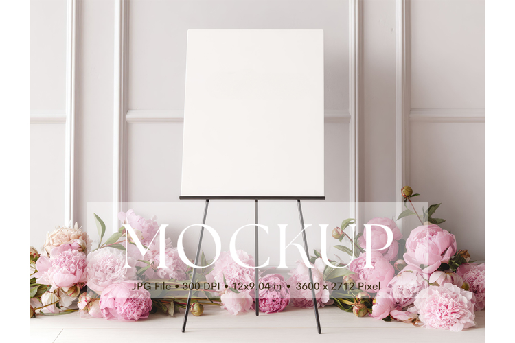 Welcome Sign Mockup Photo Frame Wedding Sign Canvas Mockup