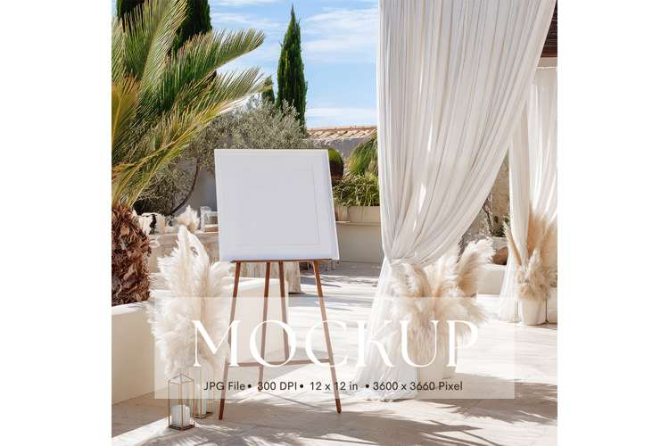 Welcome Sign Mockup Photo Frame Wedding Sign Canvas Mockup35