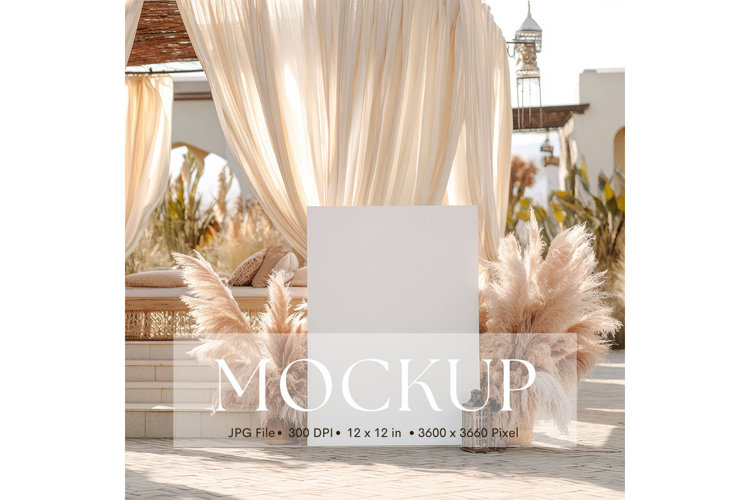 Welcome Sign Mockup Photo Frame Wedding Sign Canvas Mockup36