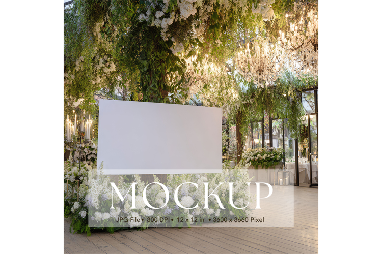 Welcome Sign Mockup Photo Frame Wedding Sign Canvas Mockup37