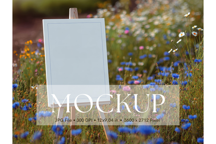 Welcome Sign Mockup Photo Frame Wedding Sign Canvas Mockup