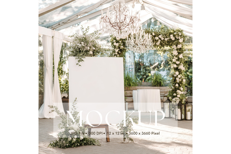 Welcome Sign Mockup Photo Frame Wedding Sign Canvas Mockup38