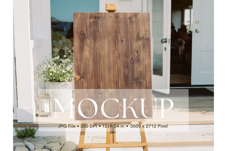 Welcome Sign Mockup Photo Frame Wedding Sign Canvas Mockup
