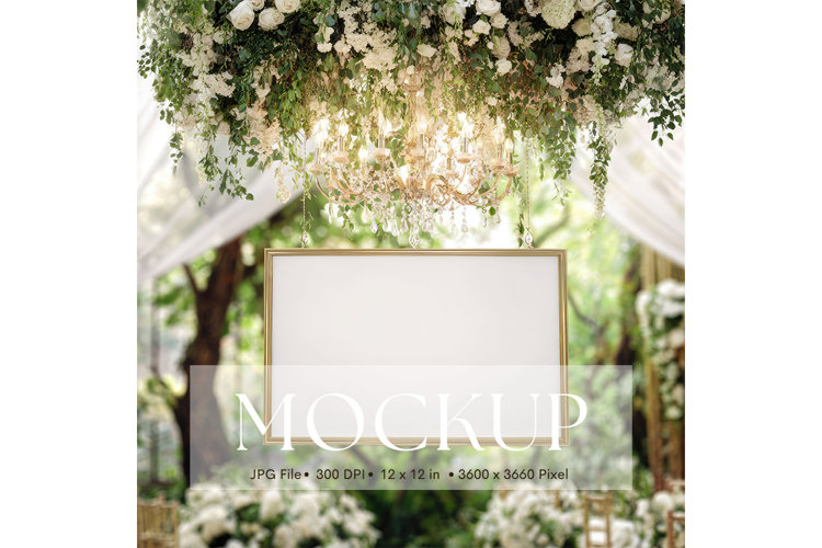 Welcome Sign Mockup Photo Frame Wedding Sign Canvas Mockup39