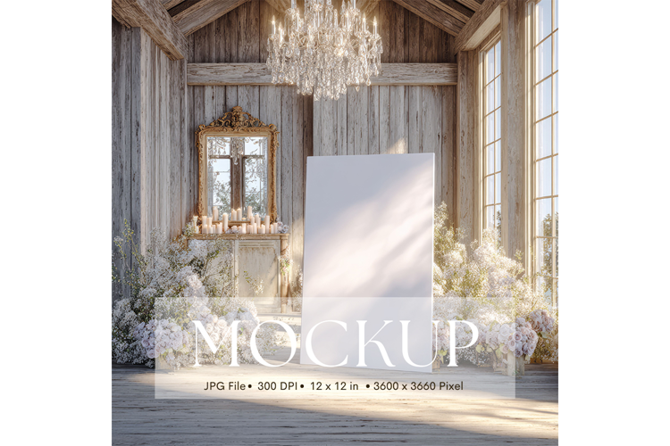 Welcome Sign Mockup Photo Frame Wedding Sign Canvas Mockup40