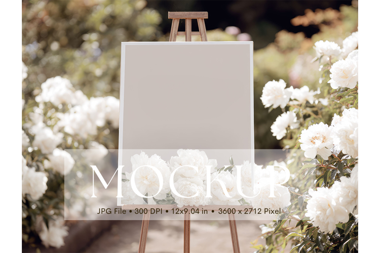 Welcome Sign Mockup Photo Frame Wedding Sign Canvas Mockup