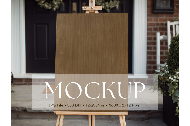 Welcome Sign Mockup Photo Frame Wedding Sign Canvas Mockup