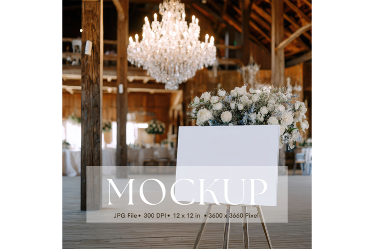 Welcome Sign Mockup Photo Frame Wedding Sign Canvas Mockup41