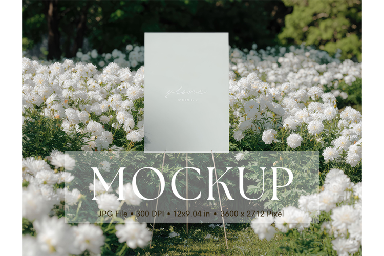 Welcome Sign Mockup Photo Frame Wedding Sign Canvas Mockup