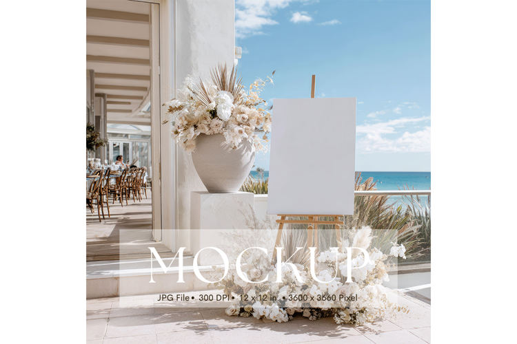 Welcome Sign Mockup Photo Frame Wedding Sign Canvas Mockup42