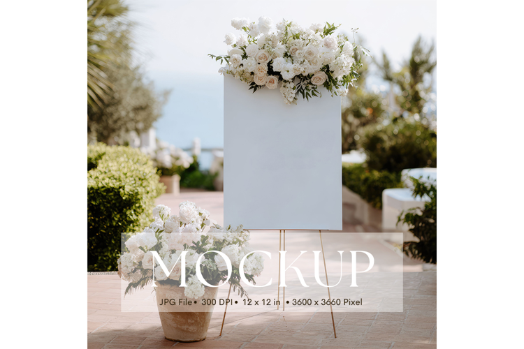 Welcome Sign Mockup Photo Frame Wedding Sign Canvas Mockup43