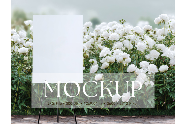 Welcome Sign Mockup Photo Frame Wedding Sign Canvas Mockup