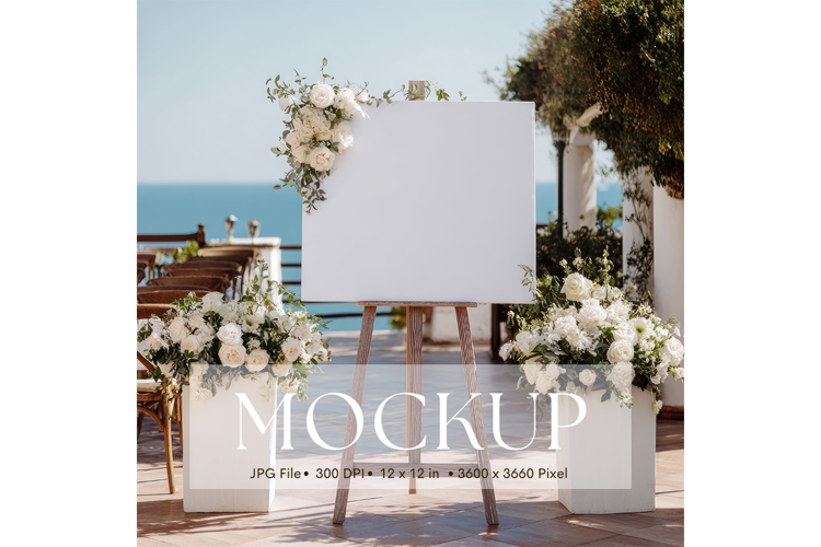 Welcome Sign Mockup Photo Frame Wedding Sign Canvas Mockup44