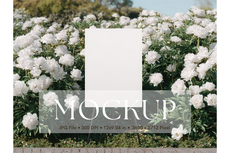 Welcome Sign Mockup Photo Frame Wedding Sign Canvas Mockup