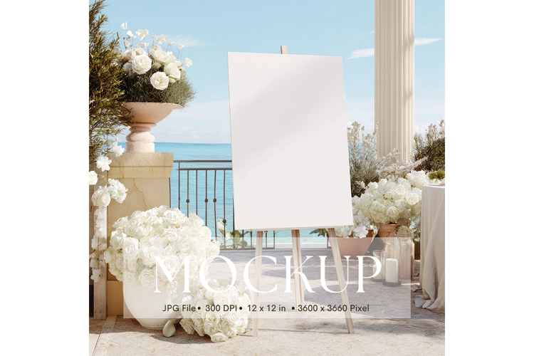 Welcome Sign Mockup Photo Frame Wedding Sign Canvas Mockup45
