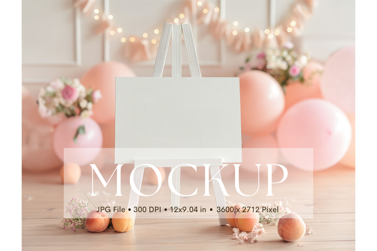 Welcome Sign Mockup Photo Frame Wedding Sign Canvas Mockup