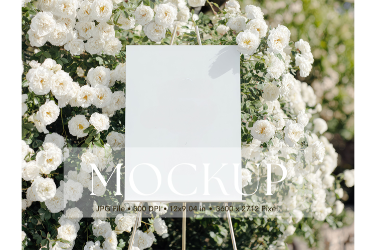 Welcome Sign Mockup Photo Frame Wedding Sign Canvas Mockup