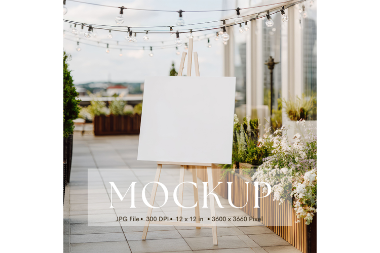Welcome Sign Mockup Photo Frame Wedding Sign Canvas Mockup48