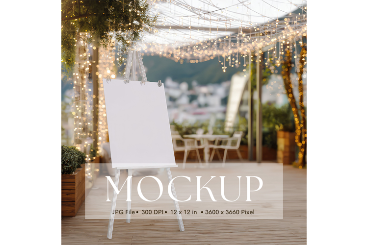 Welcome Sign Mockup Photo Frame Wedding Sign Canvas Mockup49