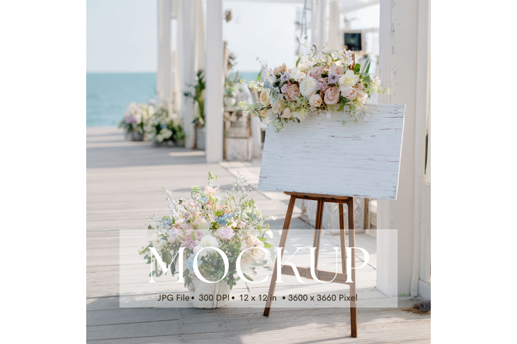 Welcome Sign Mockup Photo Frame Wedding Sign Canvas Mockup50