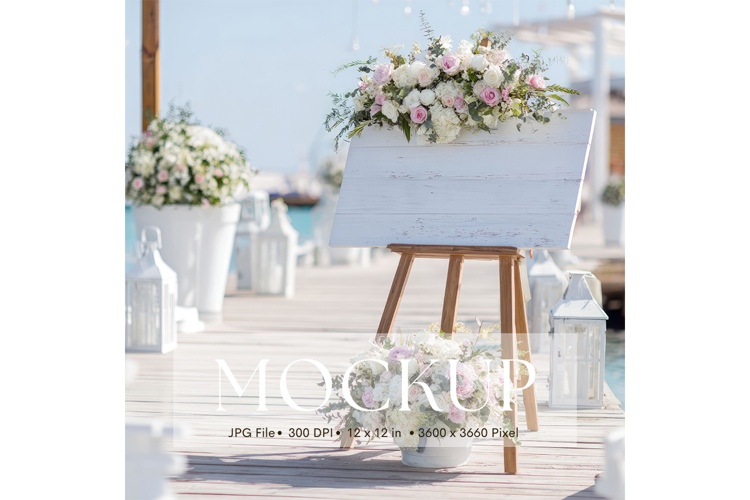 Welcome Sign Mockup Photo Frame Wedding Sign Canvas Mockup51