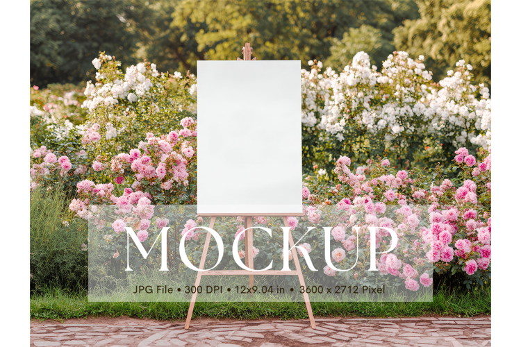Welcome Sign Mockup Photo Frame Wedding Sign Canvas Mockup