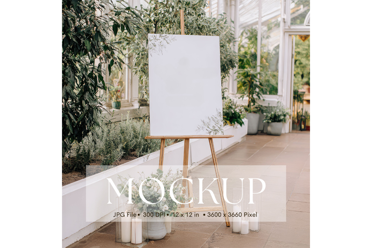 Welcome Sign Mockup Photo Frame Wedding Sign Canvas Mockup54