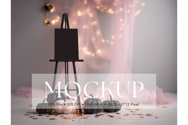 Welcome Sign Mockup Photo Frame Wedding Sign Canvas Mockup