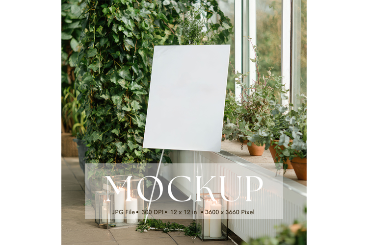 Welcome Sign Mockup Photo Frame Wedding Sign Canvas Mockup55
