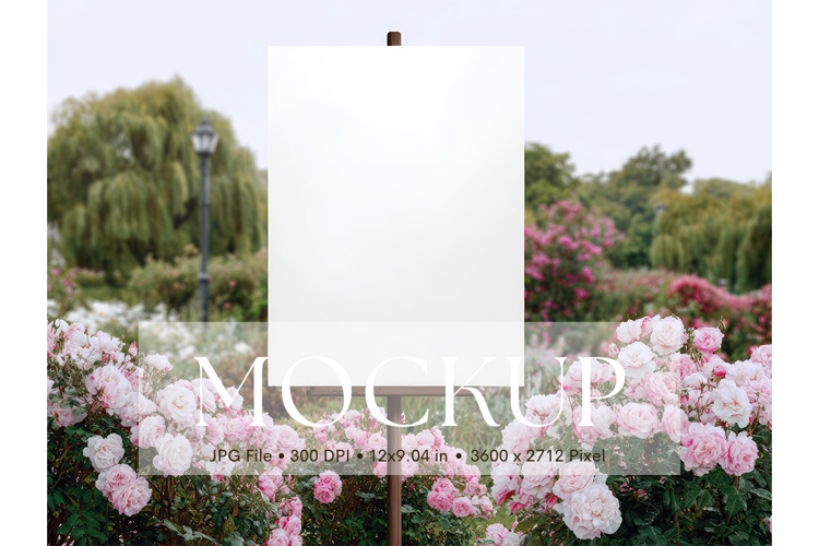 Welcome Sign Mockup Photo Frame Wedding Sign Canvas Mockup