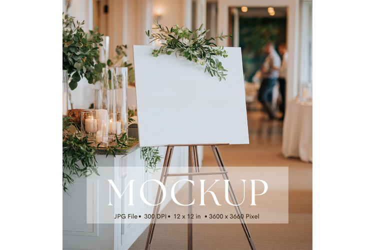 Welcome Sign Mockup Photo Frame Wedding Sign Canvas Mockup56