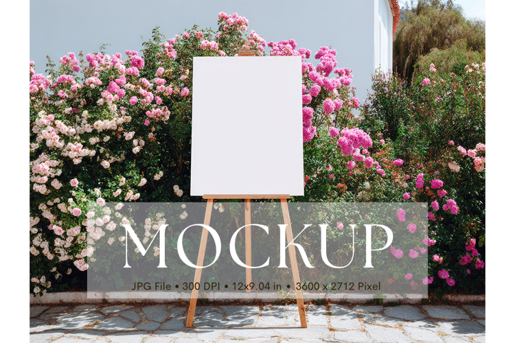 Welcome Sign Mockup Photo Frame Wedding Sign Canvas Mockup