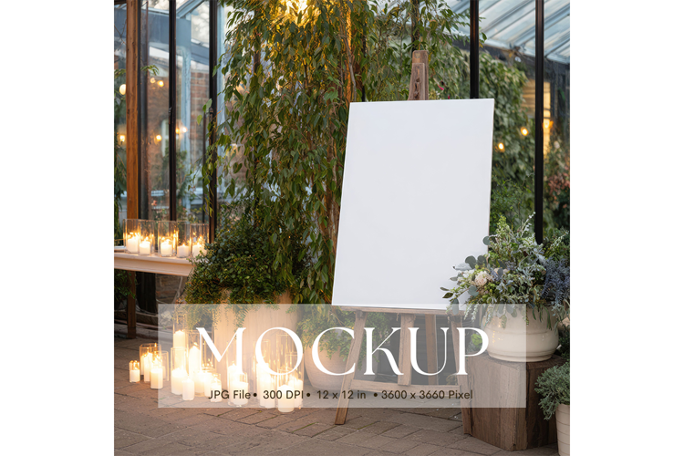 Welcome Sign Mockup Photo Frame Wedding Sign Canvas Mockup57