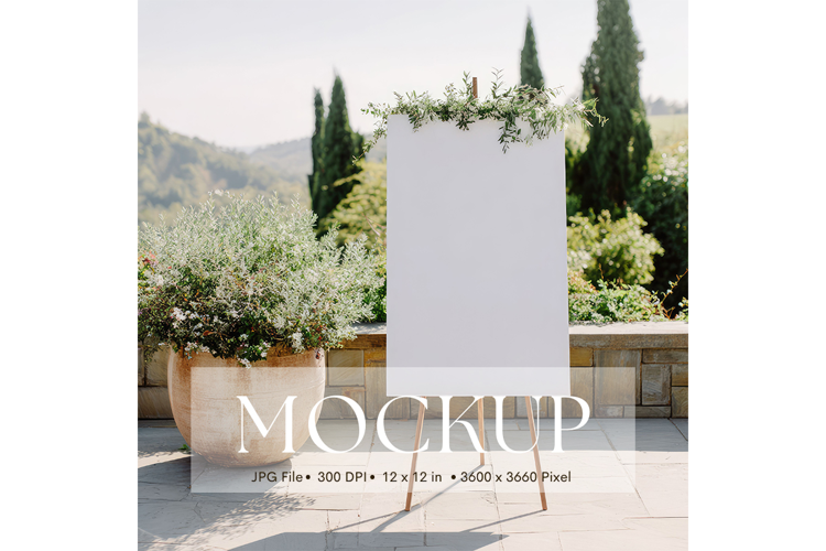 Welcome Sign Mockup Photo Frame Wedding Sign Canvas Mockup58