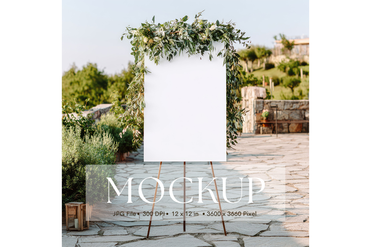 Welcome Sign Mockup Photo Frame Wedding Sign Canvas Mockup59