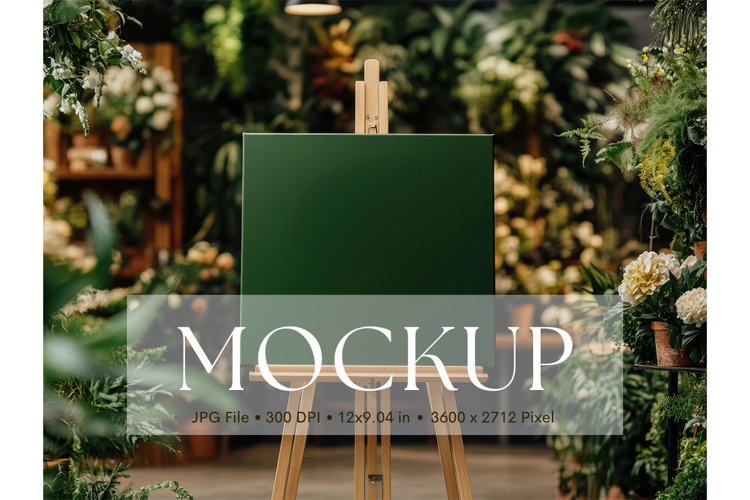 Welcome Sign Mockup Photo Frame Wedding Sign Canvas Mockup
