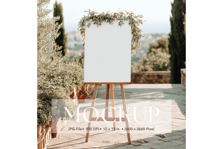 Welcome Sign Mockup Photo Frame Wedding Sign Canvas Mockup60