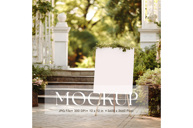 Welcome Sign Mockup Photo Frame Wedding Sign Canvas Mockup61