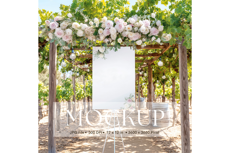 Welcome Sign Mockup Photo Frame Wedding Sign Canvas Mockup62
