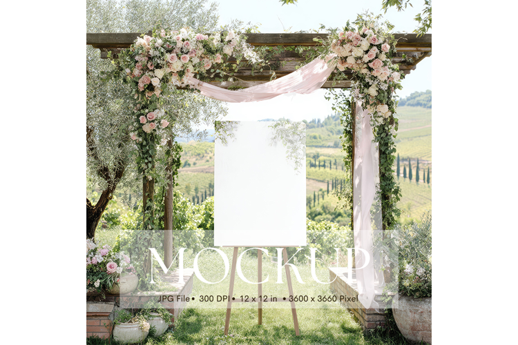 Welcome Sign Mockup Photo Frame Wedding Sign Canvas Mockup65