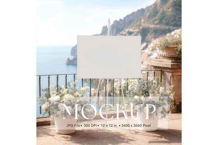 Welcome Sign Mockup Photo Frame Wedding Sign Canvas Mockup66