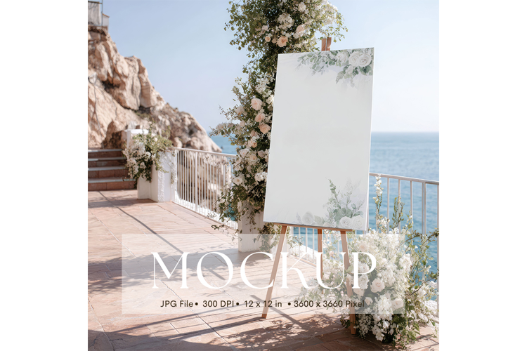 Welcome Sign Mockup Photo Frame Wedding Sign Canvas Mockup67