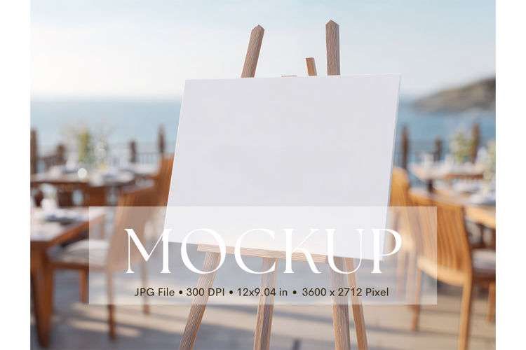 Welcome Sign Mockup Photo Frame Wedding Sign Canvas Mockup