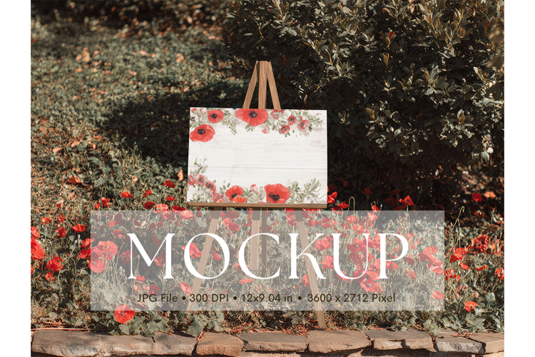 Welcome Sign Mockup Photo Frame Wedding Sign Canvas Mockup