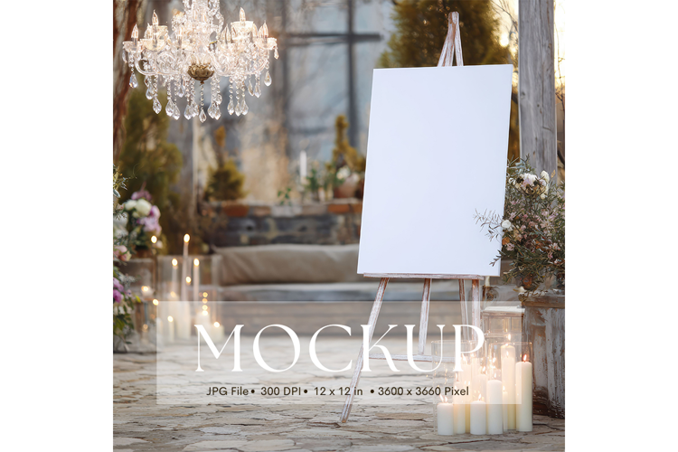 Welcome Sign Mockup Photo Frame Wedding Sign Canvas Mockup68