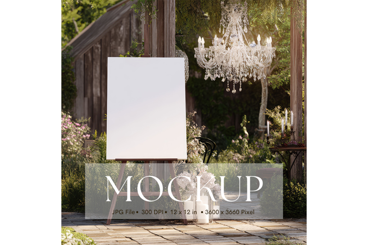 Welcome Sign Mockup Photo Frame Wedding Sign Canvas Mockup69